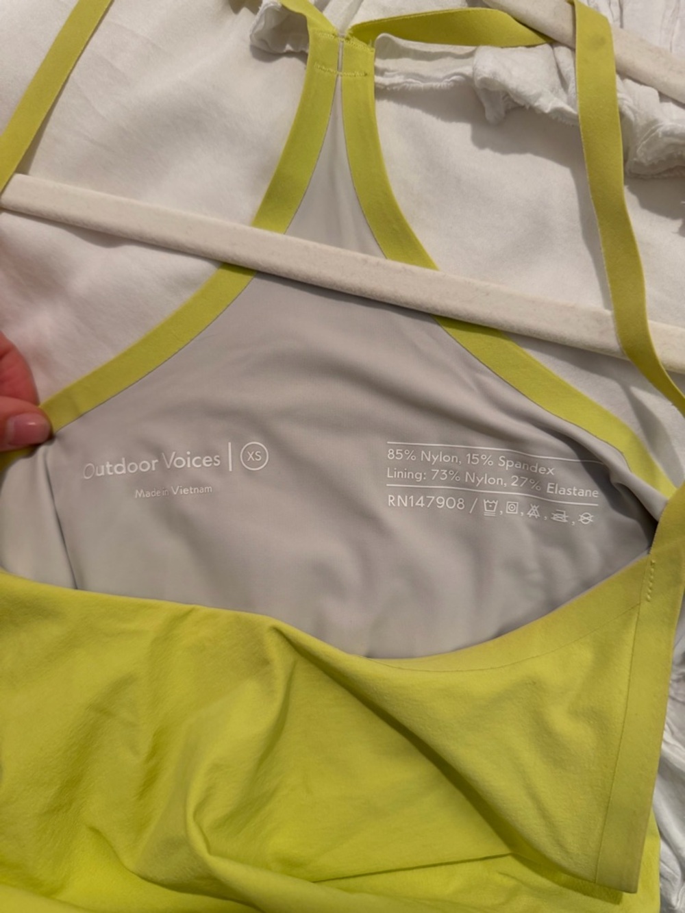 Outdoor Voices Yellow workout dress